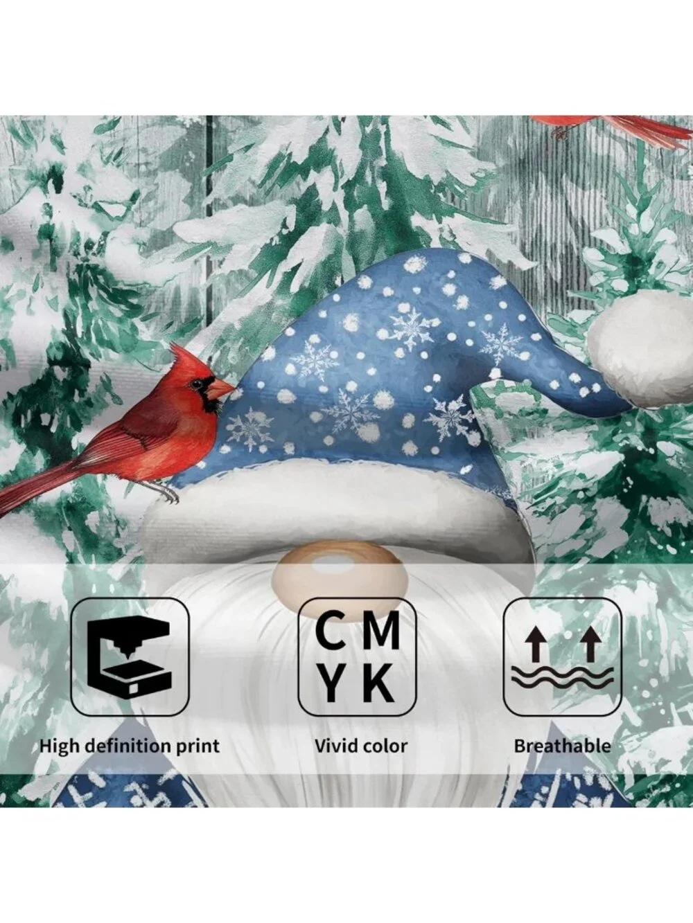 Cozy Winter Gnome Hand Towels Set of 2 | Soft Absorbent Kitchen & Bath Decor